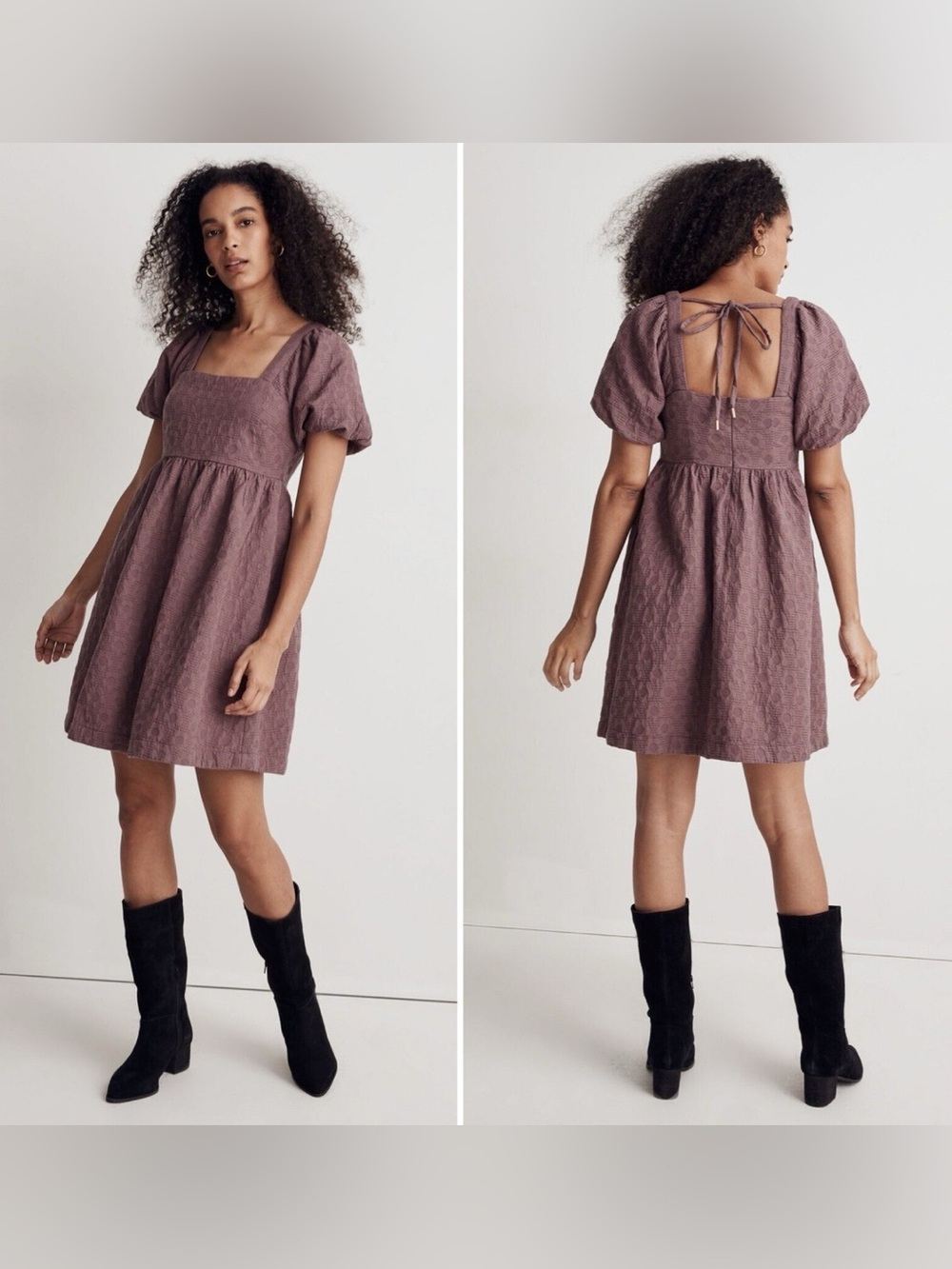 Madewell Floral Quilted Mini Dress